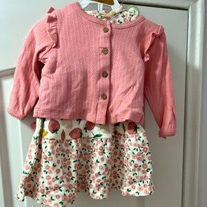 Baby Dress with sweater and shorts 12M